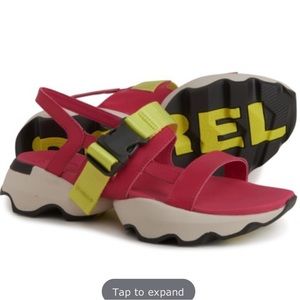 Sorel Red and Yellow Women's Sandals